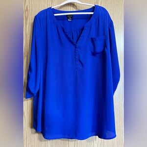 Torrid Harper georgette 3/4 sleeve blouse